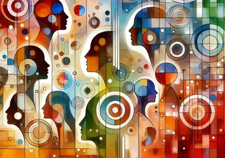 Abstraktes Bild repräsentativ für die Vielfalt in der Gesellschaft