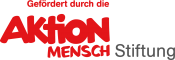 Logo der Aktion Mensch Stiftung / Hinweis auf Förderung durch die Stiftung