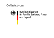 Logo des Zuwendungsgebers Bundesministerium für Familie, Senioren, Frauen und Jugend